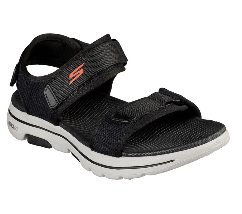 Skechers Gowalk 5 - Cabourg - Mens Sandals Black/Orange [AU-GR7624]